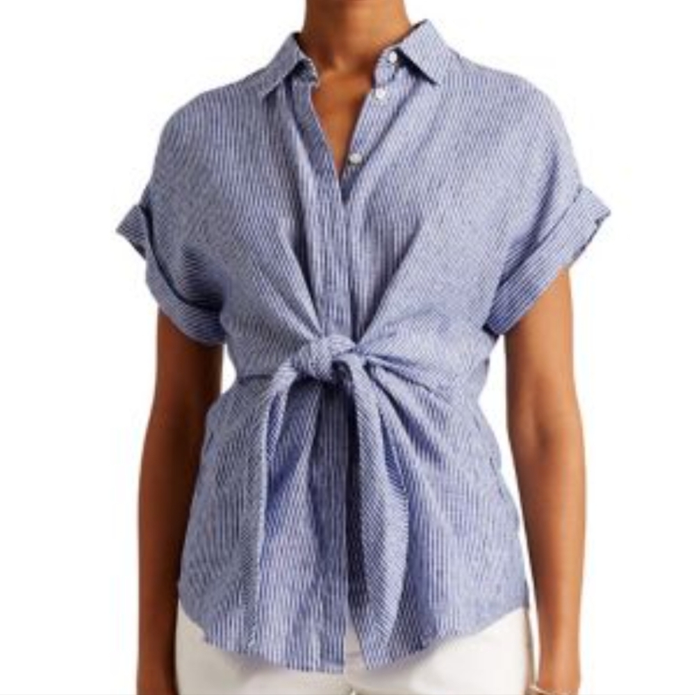 NWT Ralph Lauren Tie Button Up Shirt
